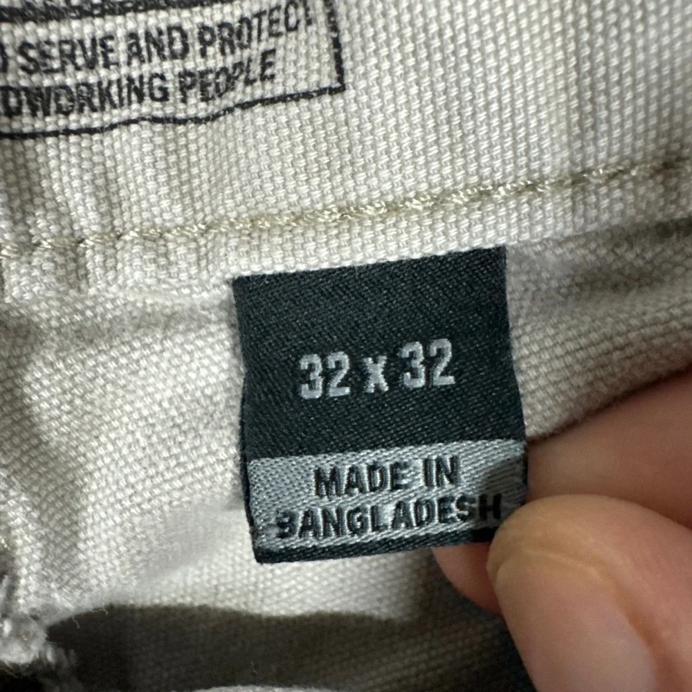 Carhartt Work Pants Mens 32x32 (Fits 30x30) Beige Rugged Flex Relaxed Fit Canvas
